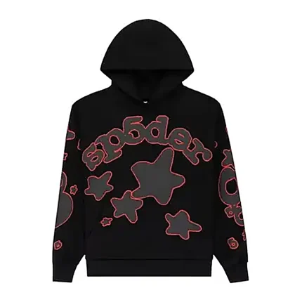 Sp5der Beluga Outline Hoodie Black
